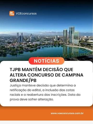 Concurso Saúde de Campina Grande PB retifica edital, inclui cotas e reabre inscrições